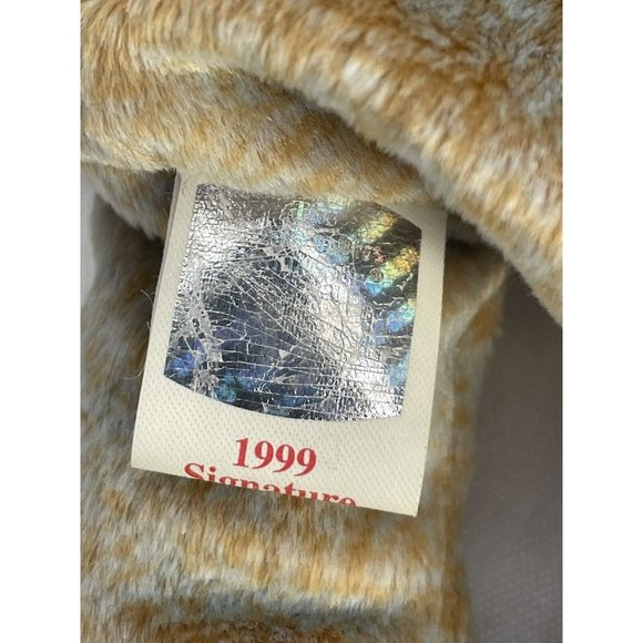 Ty 1999 Signature Bear Beanie Baby With Tag Vintage 9” Plush Bear With Heart Tag - Picture 6 of 10